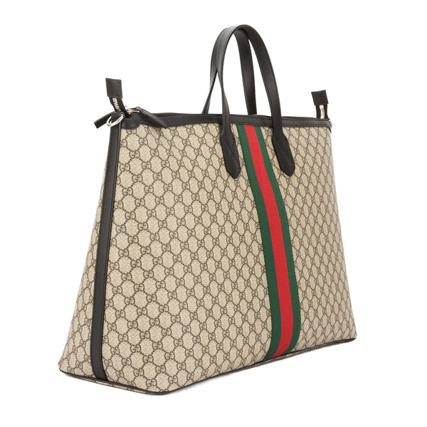 Gucci GG Supreme Canvas Web Duffle Bag (New with Tags) - 3488002 | LuxeDH