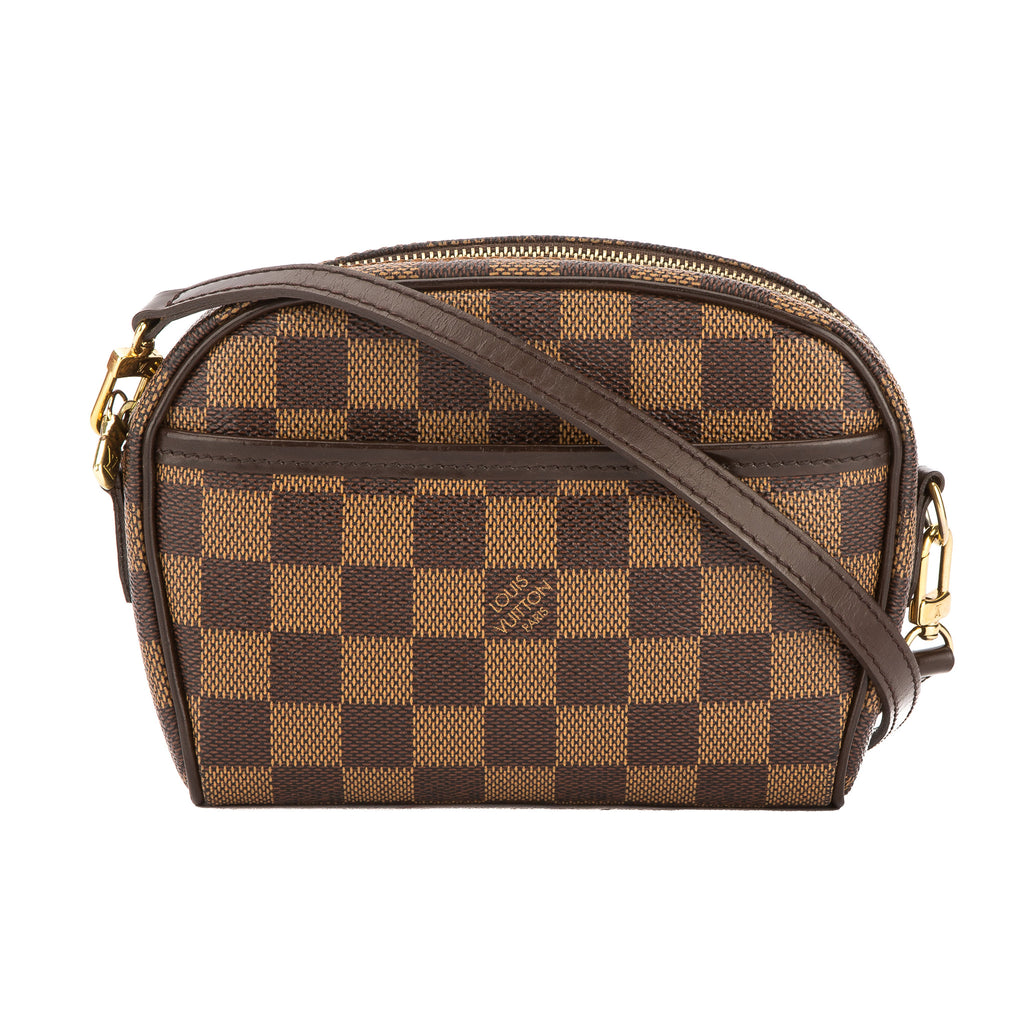 Louis Vuitton Brown Damier Ebene Ipanema Pochette Leather Cloth ref.131135  - Joli Closet