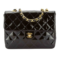 chanel classic flap patent leather