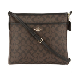 coach signature file crossbody bag