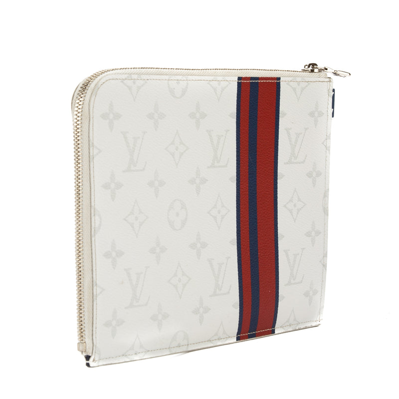 Louis Vuitton White Monogram Canvas Pochette Jour PM Clutch (Pre Owned – LuxeDH