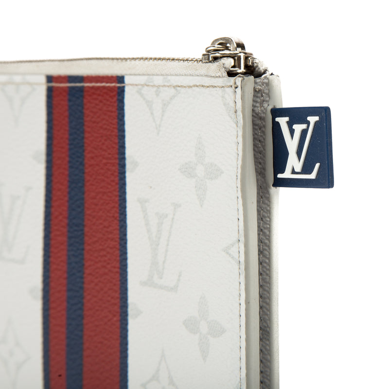 Louis Vuitton White Monogram Canvas Pochette Jour PM Clutch (Pre Owned – LuxeDH