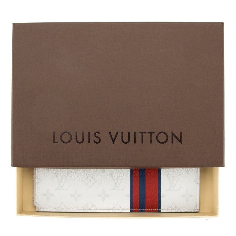 Louis Vuitton White Monogram Canvas Pochette Jour PM Clutch (Pre Owned – LuxeDH