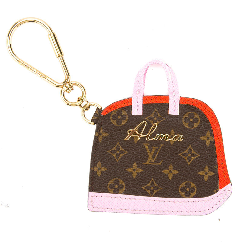 Louis Vuitton Pink and Red Monogram Canvas Porte Cles Alma BB Bag Char – LuxeDH