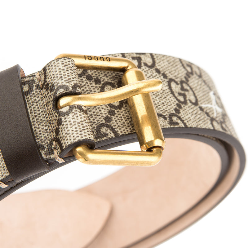 Gucci GG Supreme Canvas Snake Print Belt (New with Tags) – LuxeDH