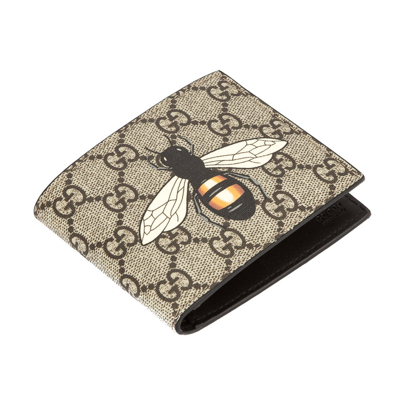 gucci bee print wallet