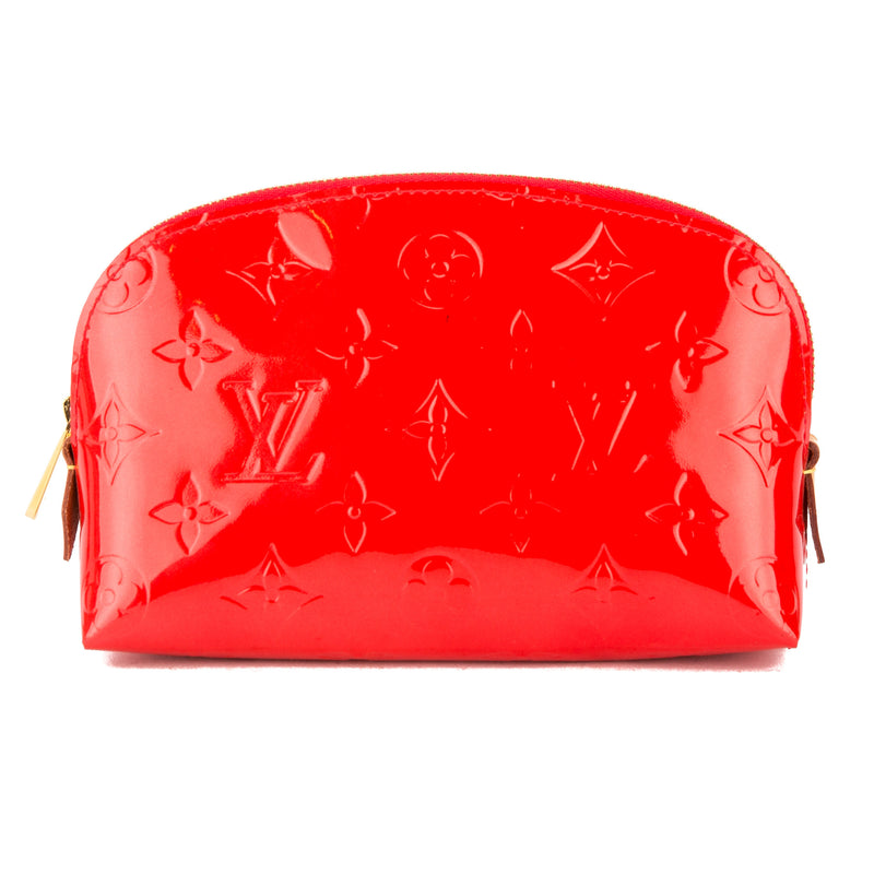 Louis Vuitton Red Monogram Vernis Leather Cosmetic Pouch (Pre Owned) – LuxeDH