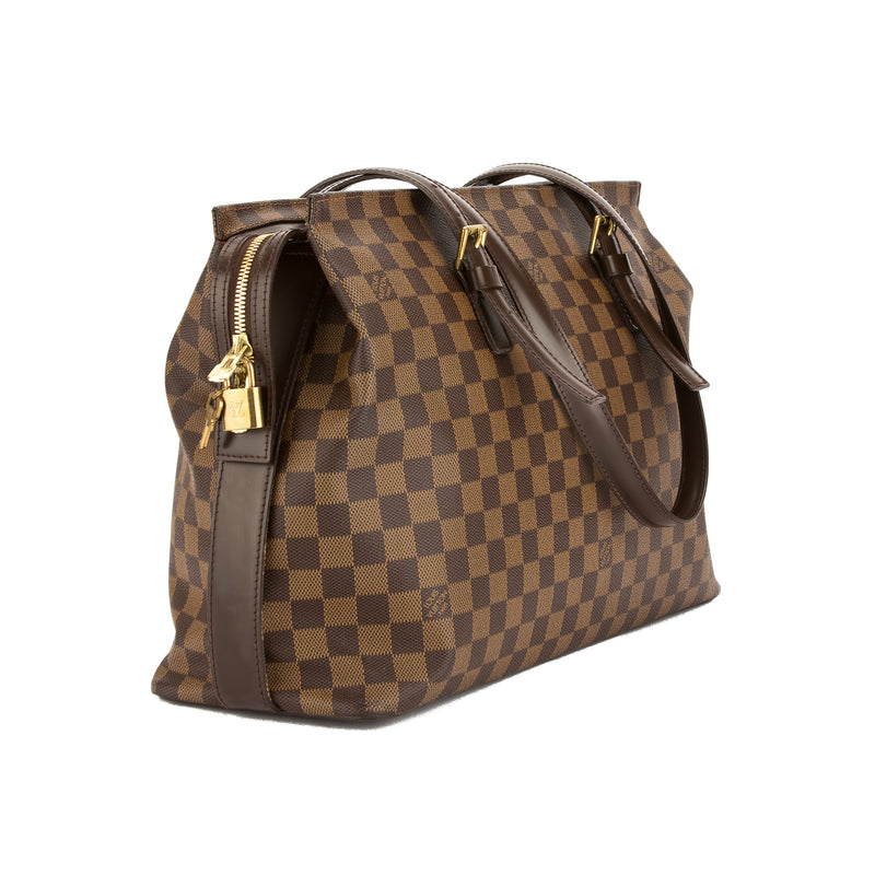 Pre-Owned Louis Vuitton Chelsea Damier Ebene Brown 