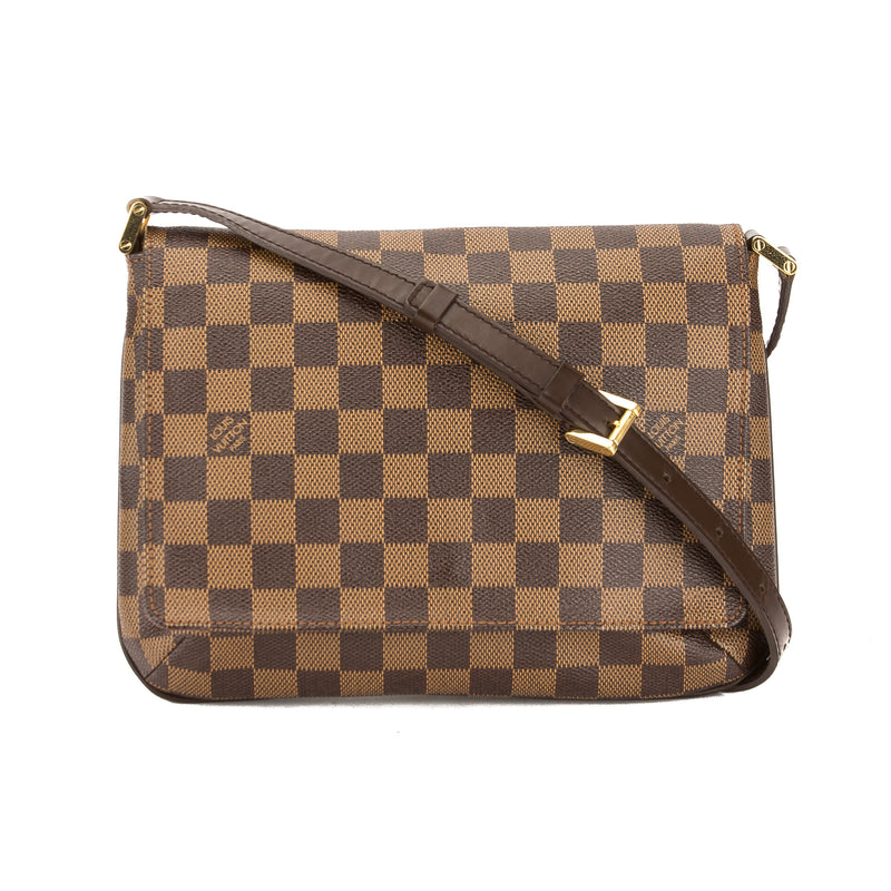 Louis Vuitton Damier Ebene Canvas Musette Tango Short Strap Bag (Pre O – LuxeDH