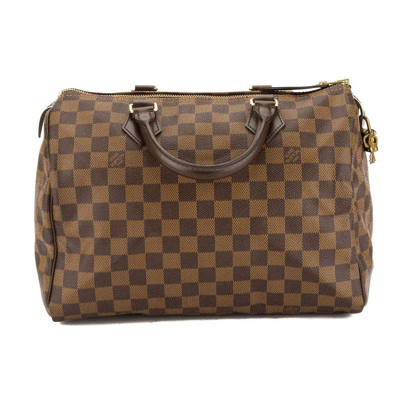 Louis Vuitton Damier Ebene Canvas Speedy 30 Bag (Pre Owned) – LuxeDH