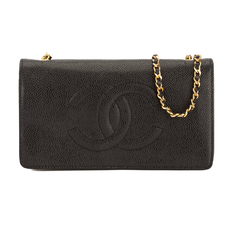 Chanel Black Caviar Leather Wallet On Chain WOC Bag (Pre Owned) – LuxeDH