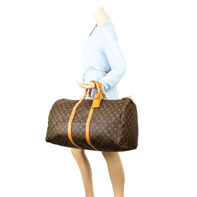 Louis Vuitton Monogram Canvas Keepall 55 Boston Bag (Pre Owned) – LuxeDH