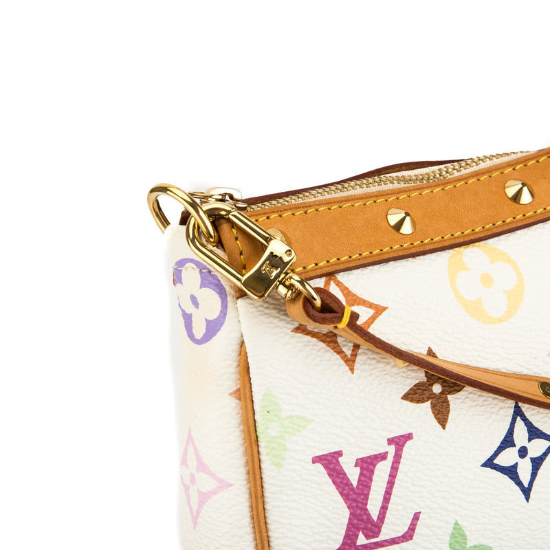 Louis Vuitton White Monogram Canvas Multicolore Pochette Accessoires B – LuxeDH