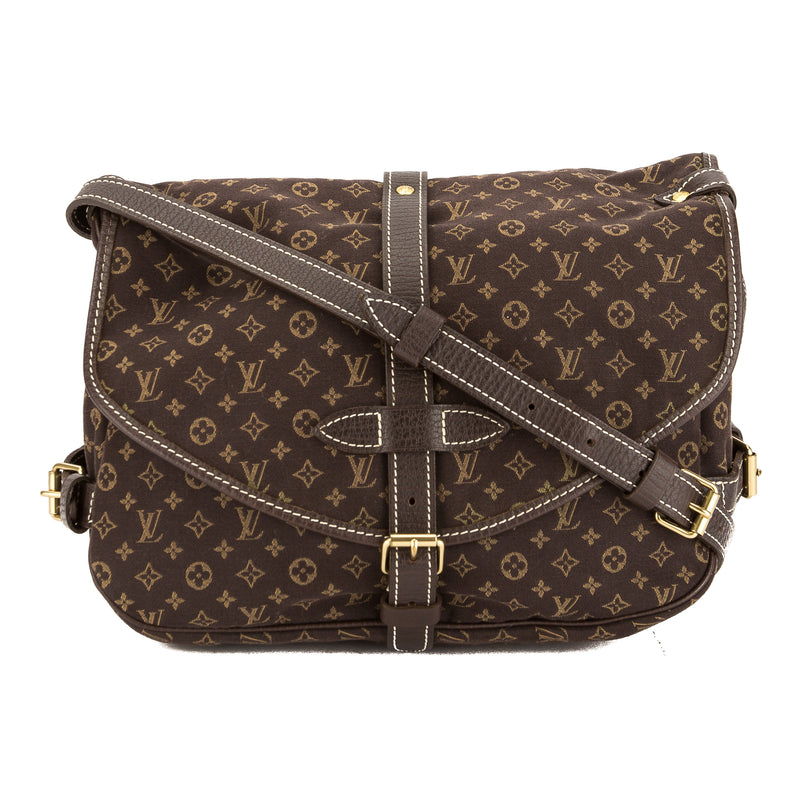 Louis Vuitton Ebene Monogram Mini Lin Canvas Saumur 30 Bag (Pre Owned) – LuxeDH