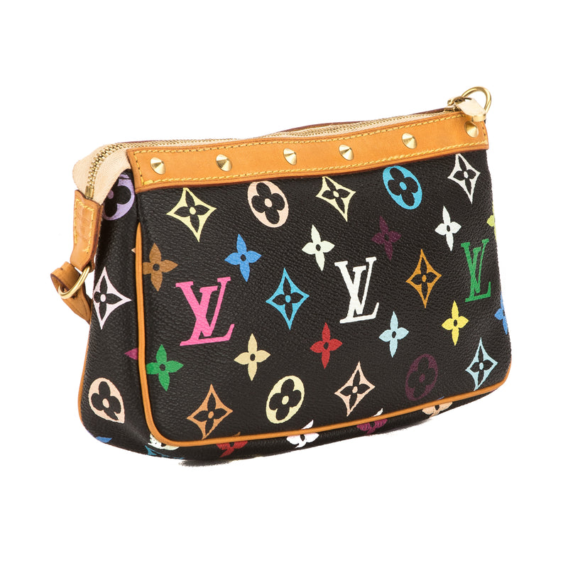 Louis Vuitton Black Monogram Canvas Multicolore Pochette Accessoires B – LuxeDH