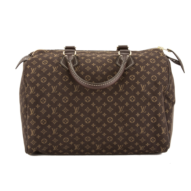 Louis Vuitton Ebene Monogram Mini Lin Canvas Speedy 30 Bag (Pre Owned) – LuxeDH
