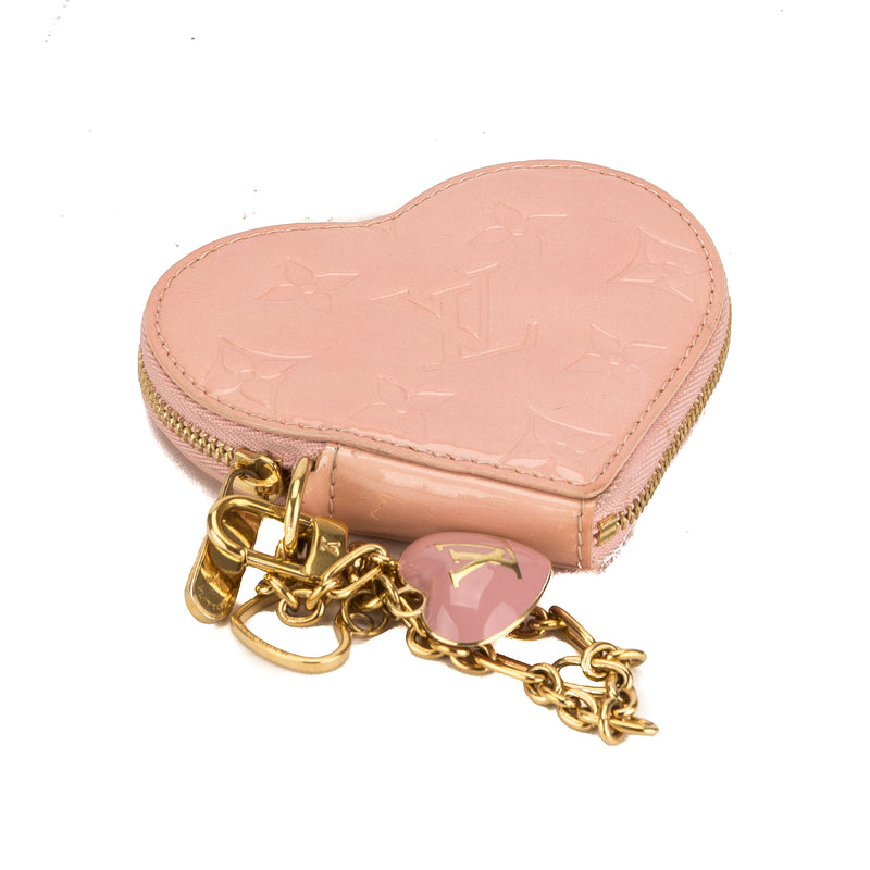 Louis Vuitton Pink Monogram Vernis Leather Heart Coin Purse (Pre Owned – LuxeDH
