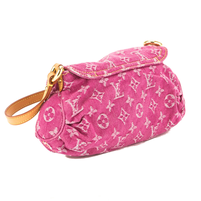 Louis Vuitton Pink Monogram Denim Mini Pleaty Bag (Pre Owned) – LuxeDH