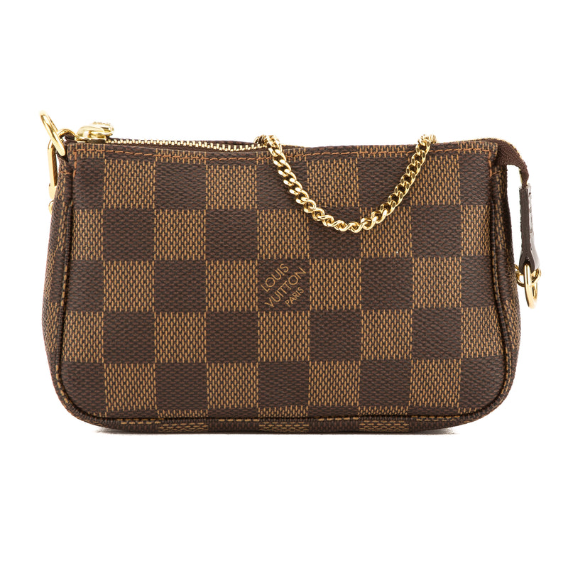 Louis Vuitton Damier Ebene Canvas Mini Pochette Accessoires Bag (Pre O – LuxeDH