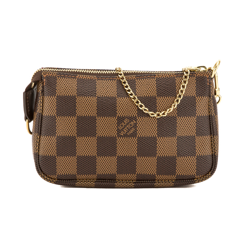 Louis Vuitton Damier Ebene Canvas Mini Pochette Accessoires Bag (Pre O – LuxeDH