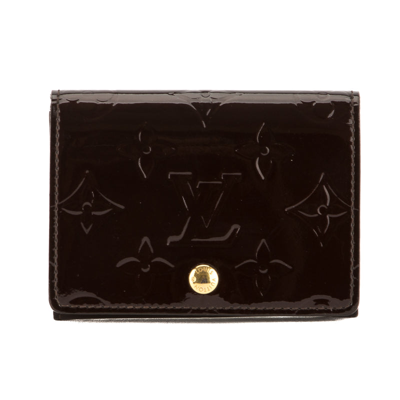Louis Vuitton Amarante Monogram Vernis Leather Business Card Holder (P – LuxeDH