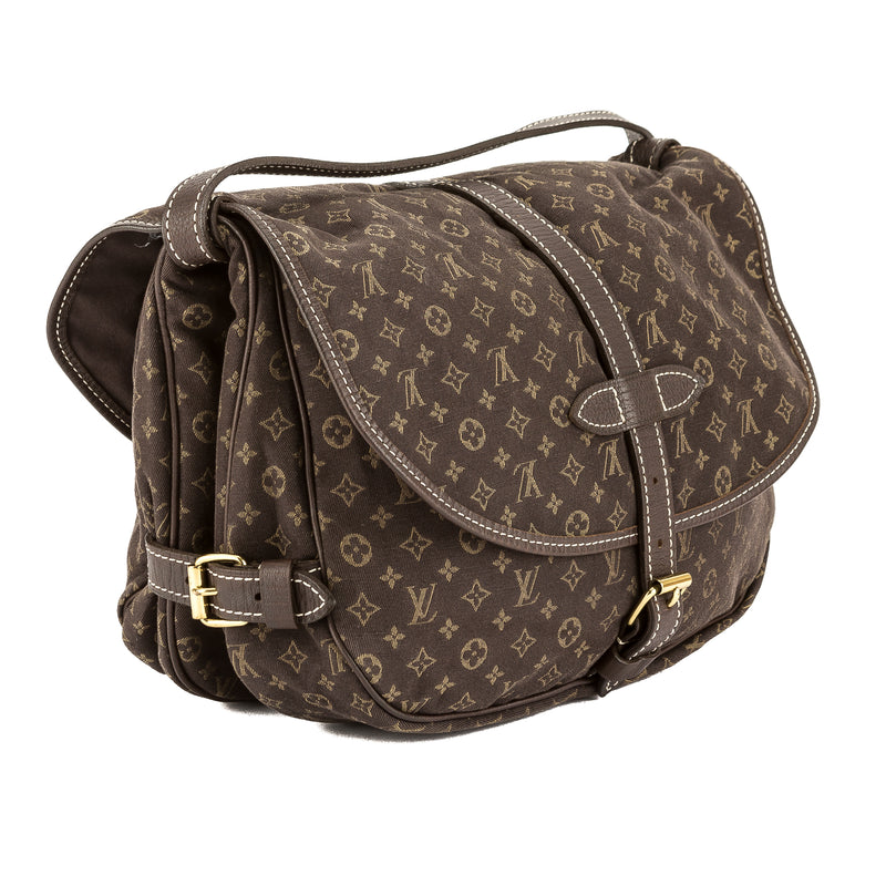 Louis Vuitton Ebene Monogram Mini Lin Canvas Saumur 30 Bag (Pre Owned) – LuxeDH