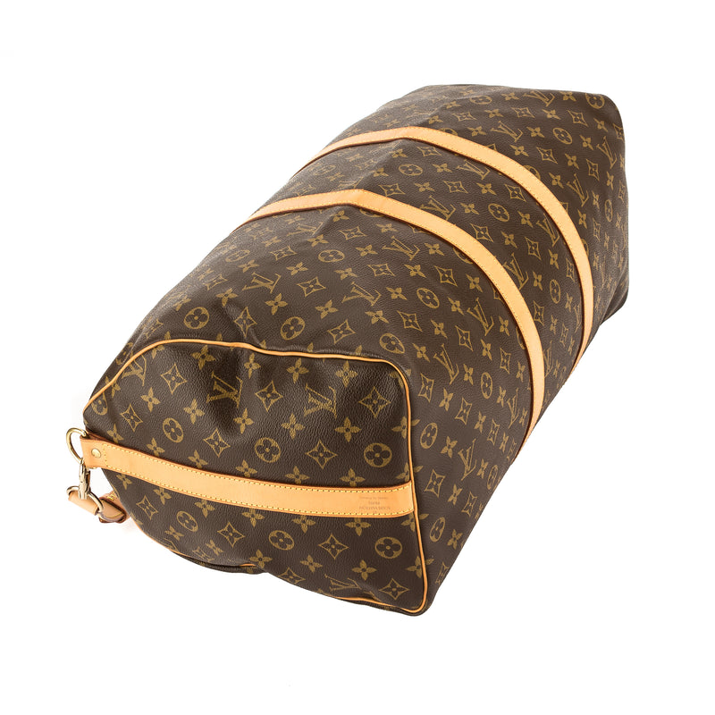 LOUIS VUITTON PVC Monogram Keepall Bandouliere 50 Blue –