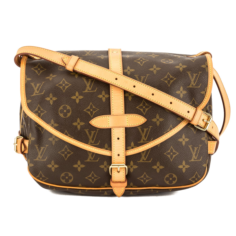 Authenticated Used Auth Louis Vuitton Monogram Saumur 30 M42256 Women's  Shoulder Bag 