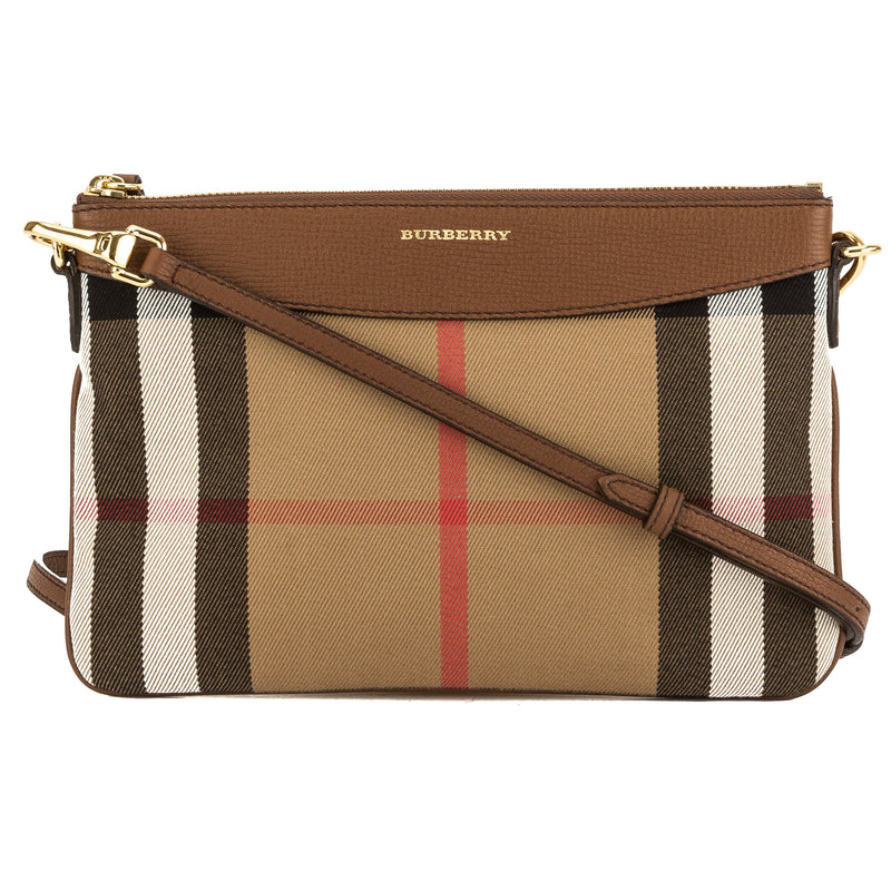 burberry house check crossbody clutch