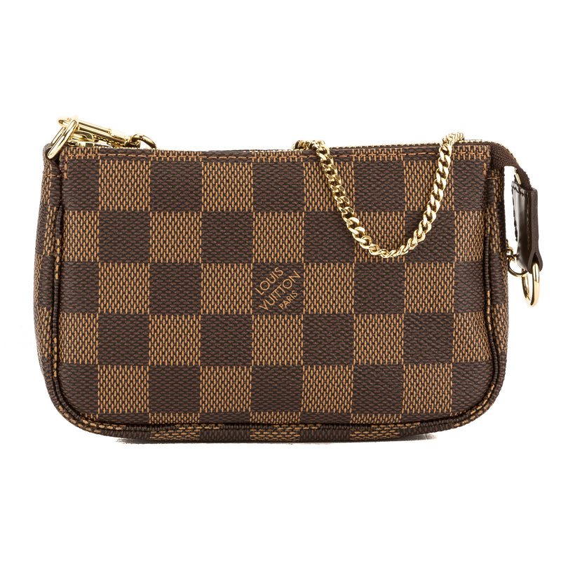 Louis Vuitton Damier Ebene Canvas Mini Pochette Accessoires Bag (Pre O – LuxeDH