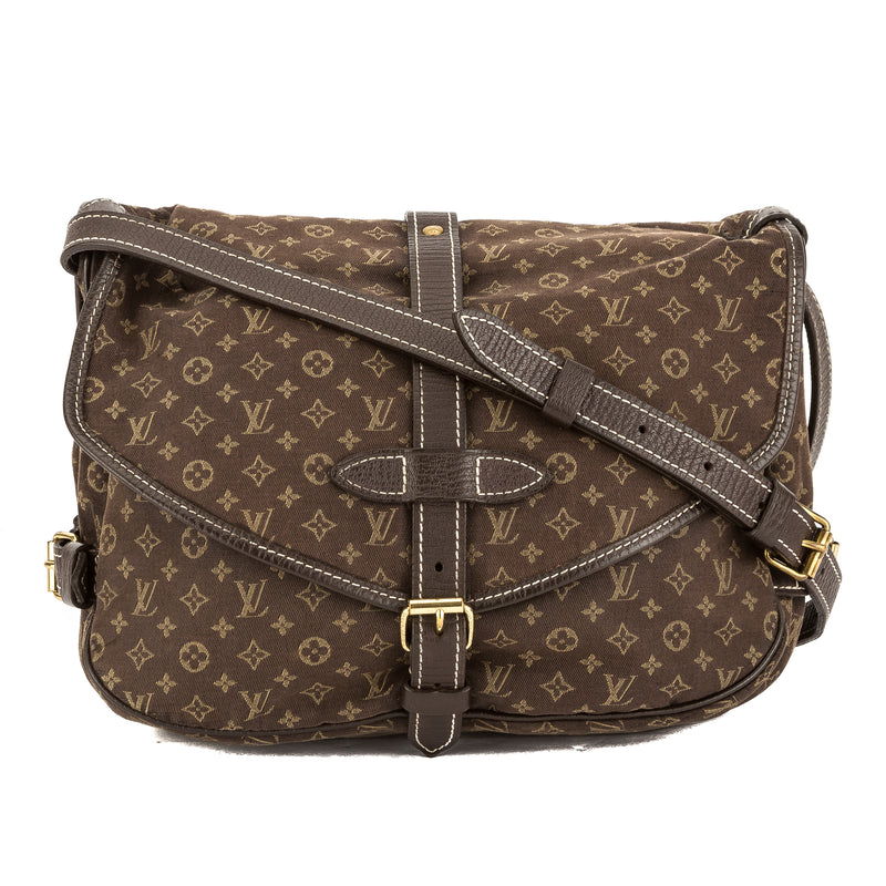 Louis Vuitton Ebene Monogram Mini Lin Canvas Saumur 30 Bag (Pre Owned) – LuxeDH