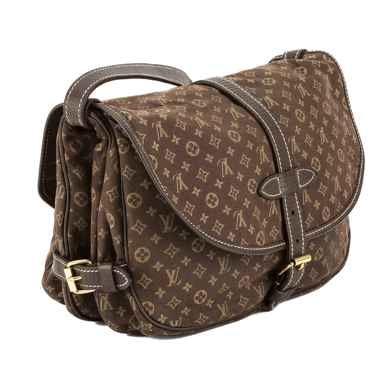 Louis Vuitton Ebene Monogram Mini Lin Canvas Saumur 30 Bag (Pre Owned) – LuxeDH