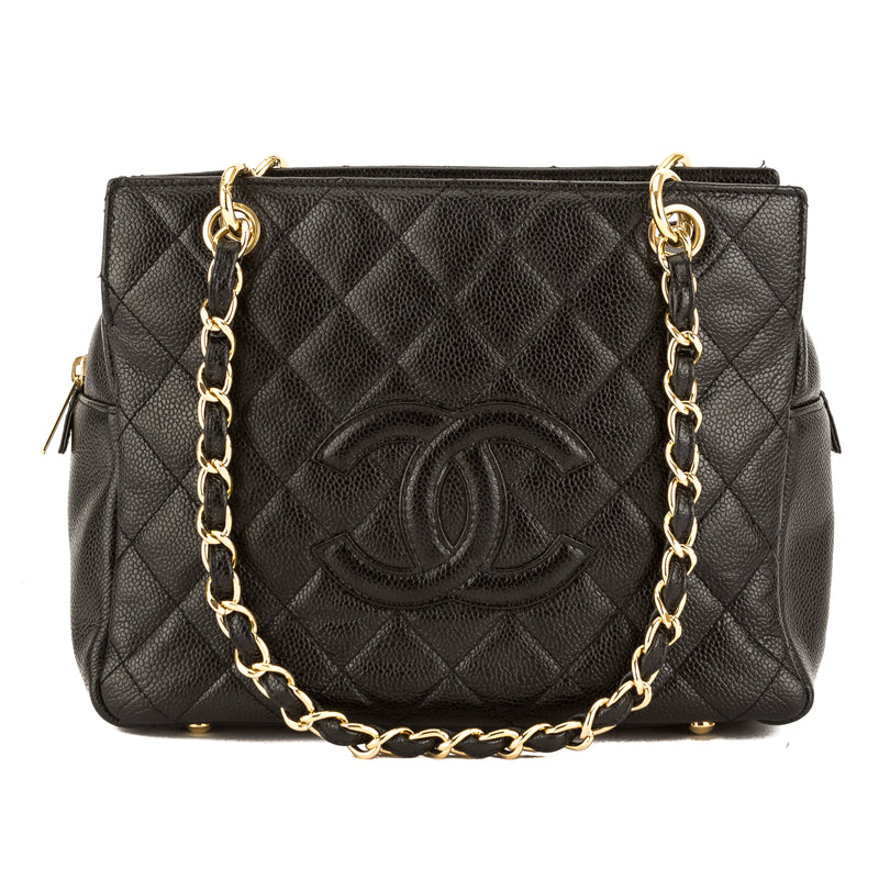 Chanel Black Quilted Caviar Leather Chain Shoulder Bag (Pre Owned) – LuxeDH