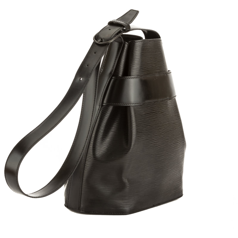 Louis Vuitton Sac a Dos Black Epi Leather Noir Asymmetrical Backpack