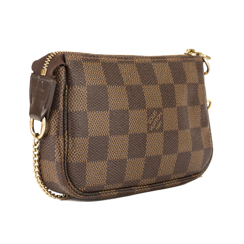 Louis Vuitton Damier Ebene Canvas Mini Pochette Accessoires Bag (Pre O – LuxeDH