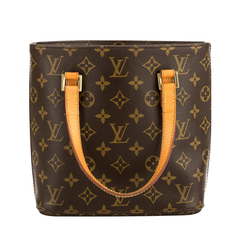 Pre-Owned Louis Vuitton Vavin GM Brown Monogram Canvas Tote Bag w/ Gol 