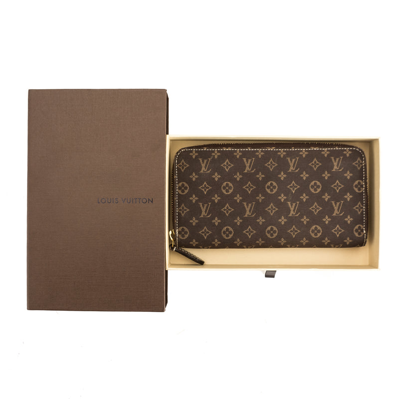 Louis Vuitton Ebene Monogram Mini Lin Canvas Zippy Long Wallet (Pre Ow – LuxeDH