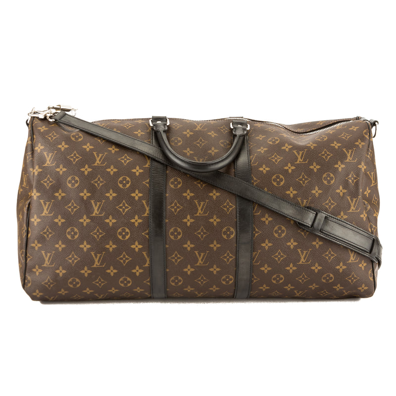 Louis Vuitton Monogram Macassar Canvas Keepall Bandouliere 55 Bag (Pre – LuxeDH