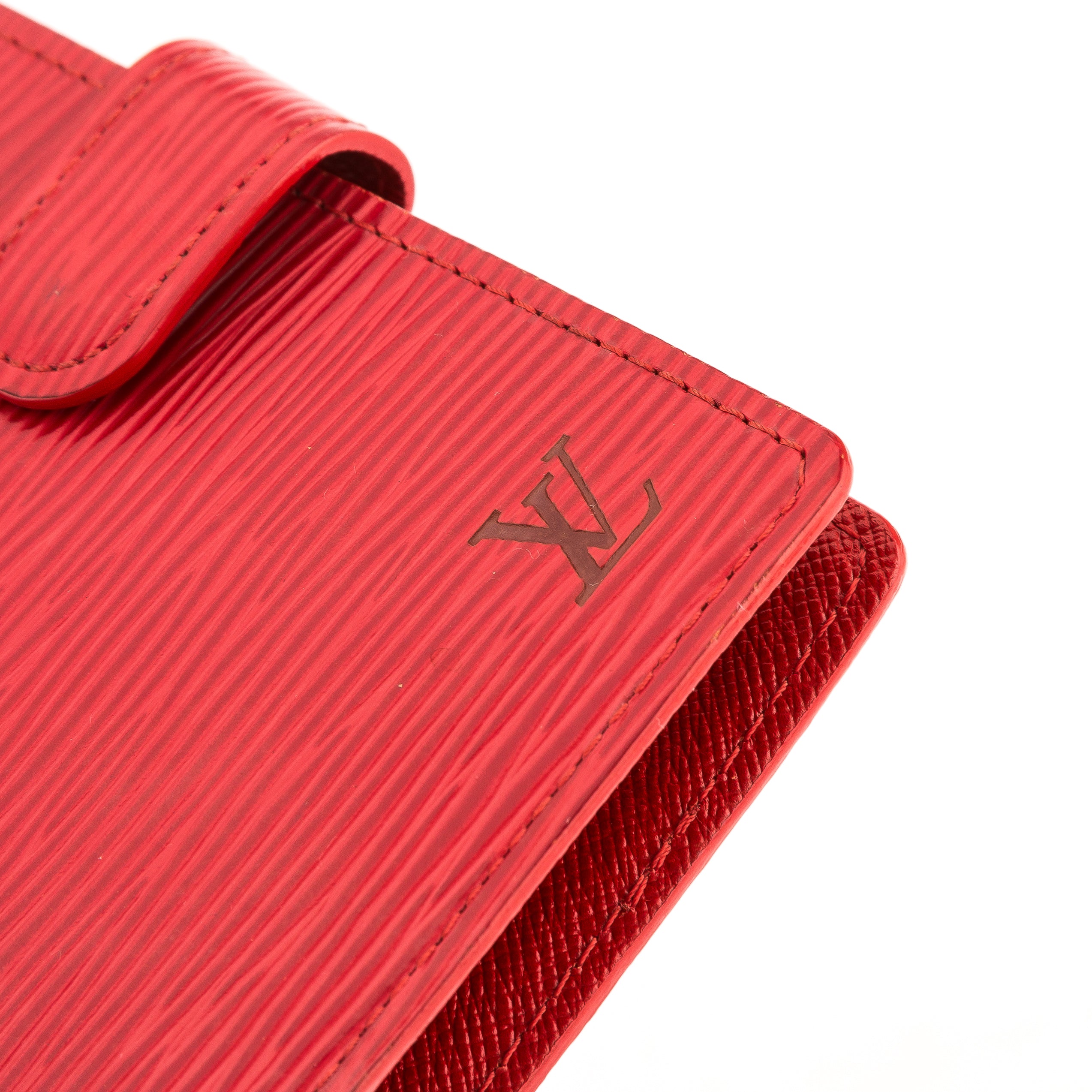 Louis Vuitton Agenda Pm Red Leather Wallet (Pre-Owned)