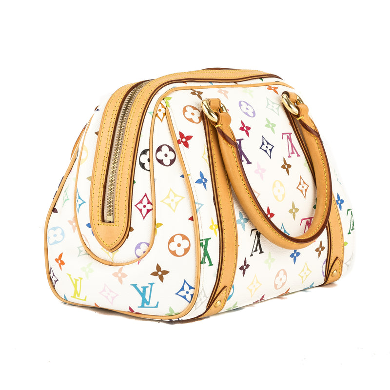Louis Vuitton White Monogram Multicolore Canvas Priscilla Bag (Pre Own – LuxeDH