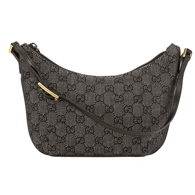 Gucci Black and White GG Monogram Canvas Slim Pochette Bag (Pre Owned) – LuxeDH