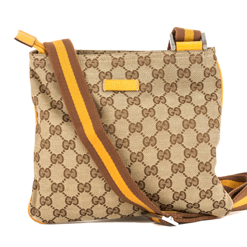 Gucci GG Monogram Canvas Small Flat Messenger Bag (Pre Owned) – LuxeDH