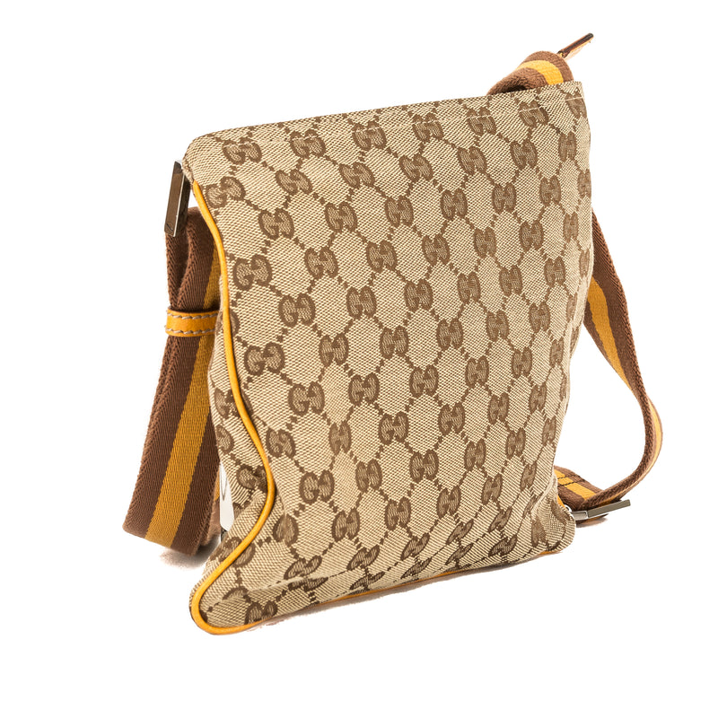 Gucci GG Monogram Canvas Small Flat Messenger Bag (Pre Owned) – LuxeDH
