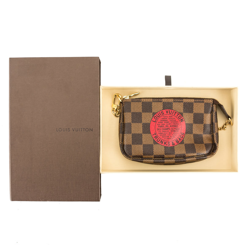 Louis Vuitton Damier Ebene Canvas Mini Pochette TB Accessoires Bag (Pr – LuxeDH