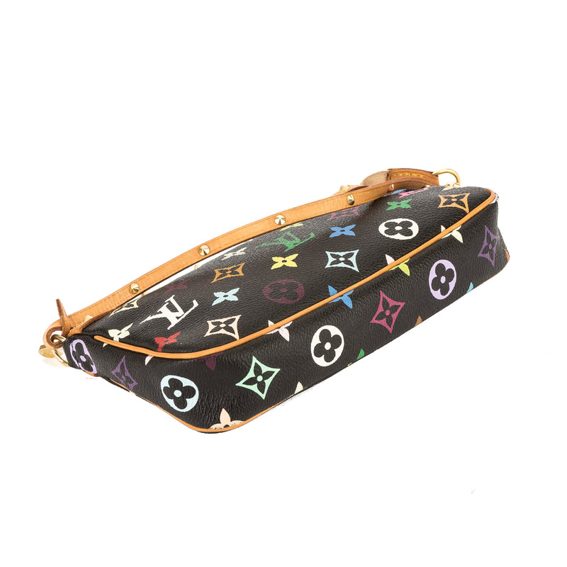 Louis Vuitton Black Monogram Canvas Multicolore Pochette Accessoires B – LuxeDH