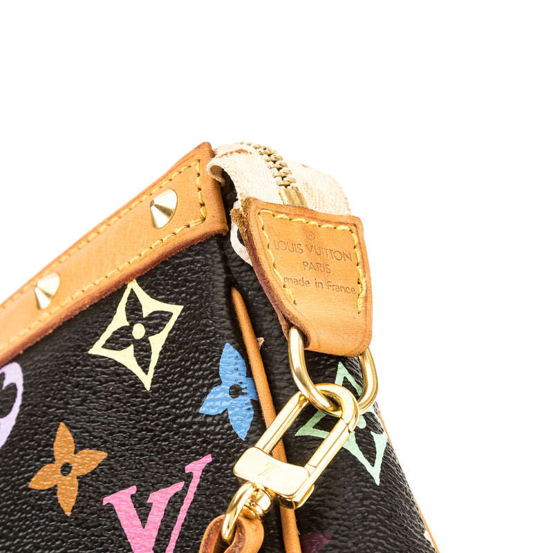 Louis Vuitton Black Monogram Canvas Multicolore Pochette Accessoires B – LuxeDH