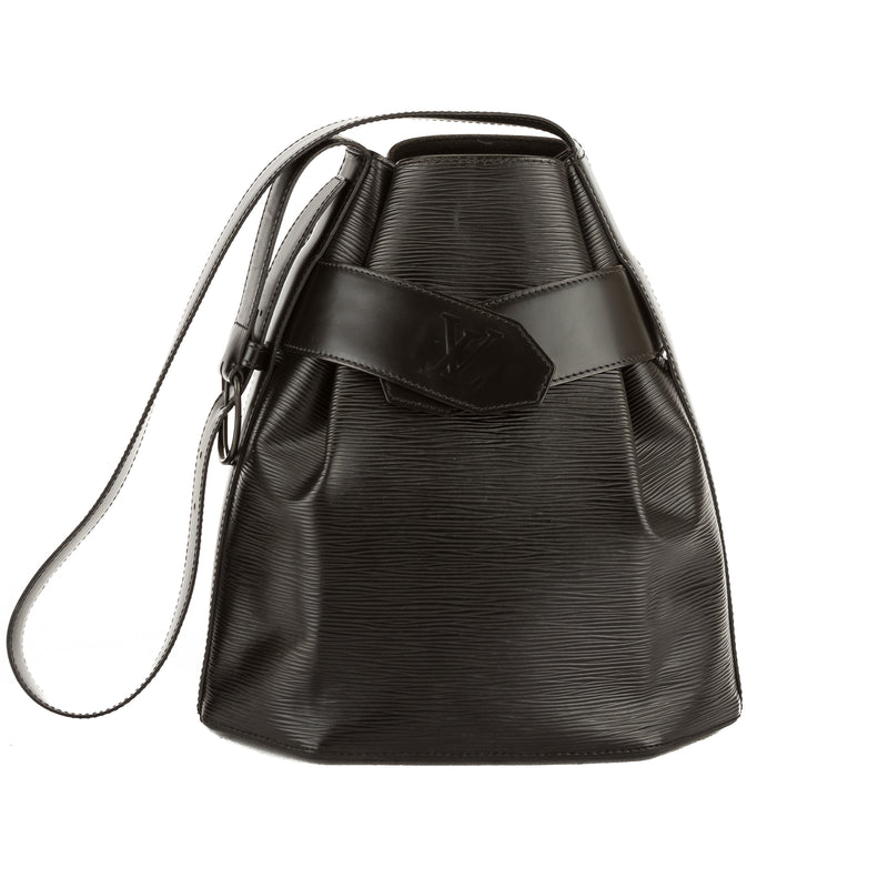 LOUIS VUITTON Sac D'Epaule PM Epi Leather Bucket Bag Black