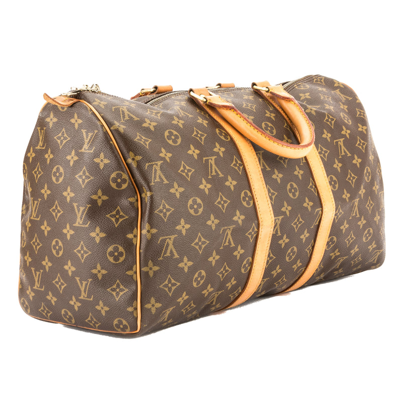 Louis Vuitton Authentic Louis Vuitton Keepall 45 in Epi Leather Black Noir  Travel Size TSA Cabin Carry-On Approved Overnight Weekend Travel Luggage  Boston Style Gym Duffle Bag