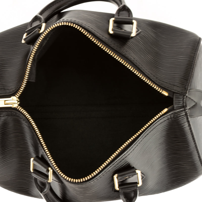 Louis Vuitton Noir Epi Leather Speedy 25 Bag (Pre Owned) – LuxeDH