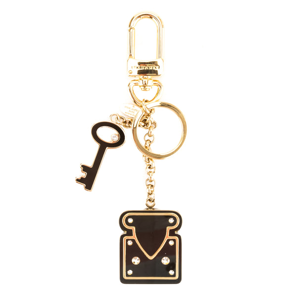 Louis Vuitton Gold Metal Crystal LV Lock Key Holder (3850002) - 3850002 | LuxeDH